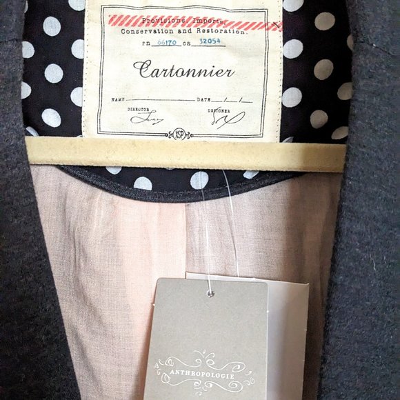NWT Anthropologie Dotside Blazer with Polka Dot Lining - Extra Small Petite - Picture 4 of 5